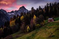 Sonnenaufgang Zimba Berggipfel im Brandnertal