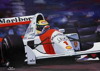 Ayrton Senna McLaren MP4/7A 1992 painting by Toon Nagtegaal