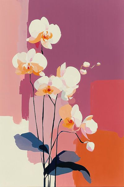Orchidee in Abstract no.1 van Studio BB