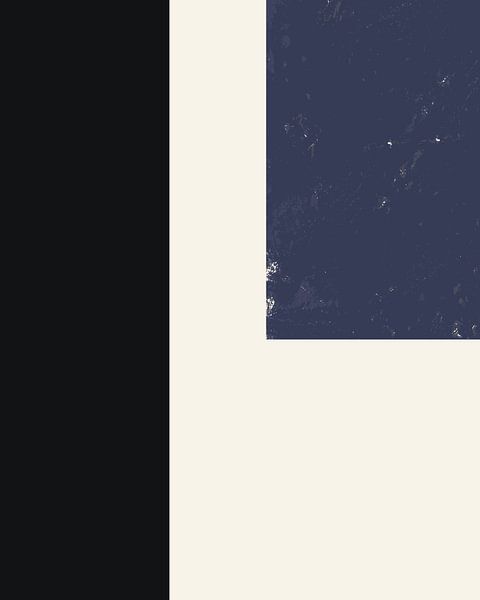 Abstrait Noir Blanc Bleu Marine par Mad Dog Art