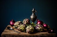 Stilleben mit Artischocken