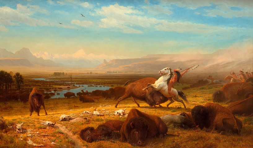 Der Letzte der Büffel, Albert Bierstadt von Meisterhafte Meister