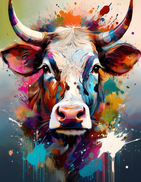 De abstracte schoonheid van een koe van bo&nika