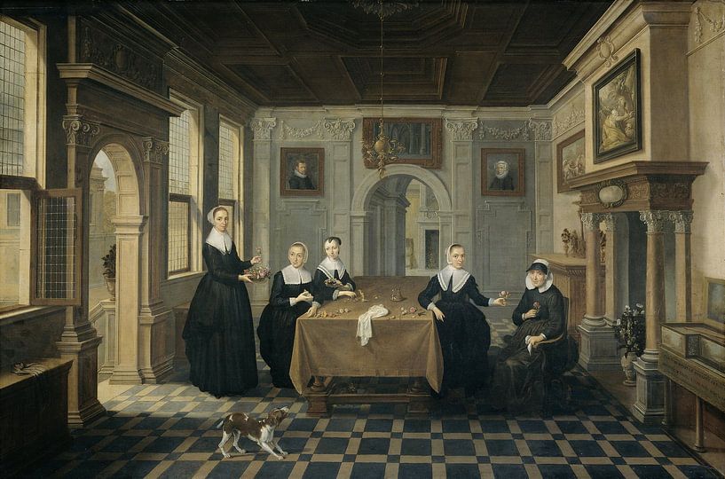 Interieur mit fünf Frauen, Dirck van Delen von Meisterhafte Meister
