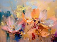 Zomers schilderij van de Bloesem van de Braamstruik