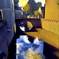Backstreet with bridge, Den Bosch, The Netherlands