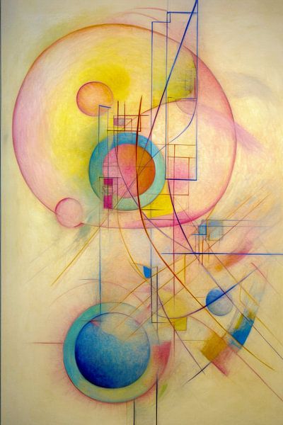 Abstrakt, Pastell, Formen und Linien von Joriali Abstrakte Kunst