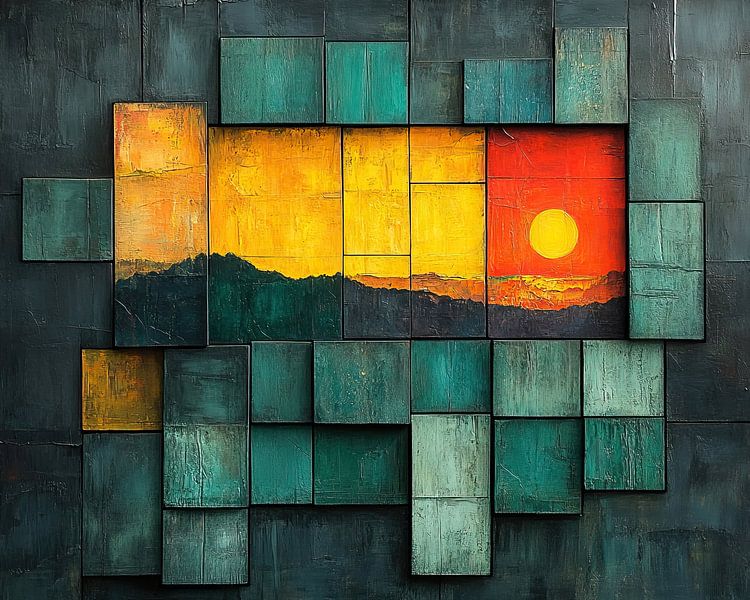 Warmth of the Iberian Sunset by Abstract Painting