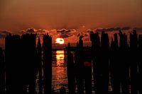 Zonsondergang bij Paesens Moddergat