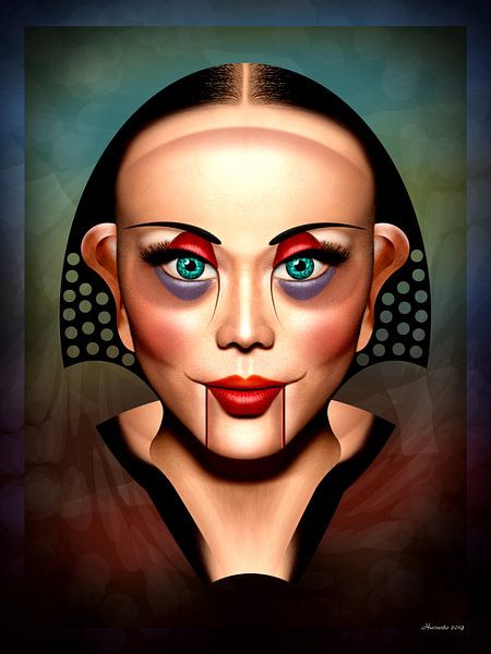 Puppenkopf von Ton van Hummel (Alias HUVANTO)