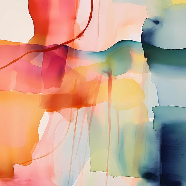 fond abstrait à l'aquarelle ou à l'encre par Ariadna de Raadt-Goldberg