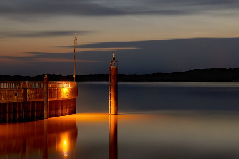 Estemündung - Silent golden light of the night by Sabine Wagner