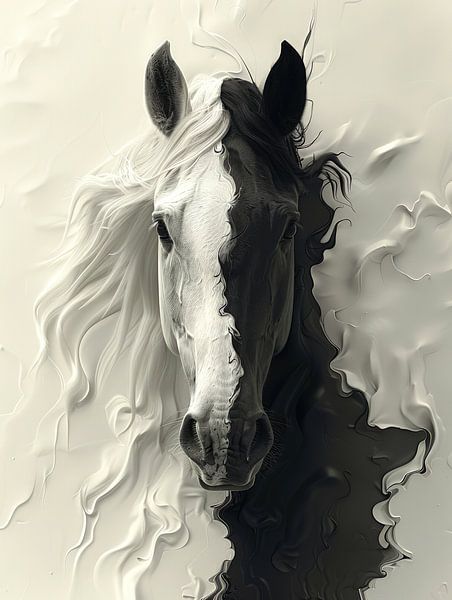 Portrait de cheval Yin et Yang 3 par ByNoukk