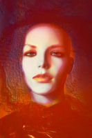 Modern portrait in red