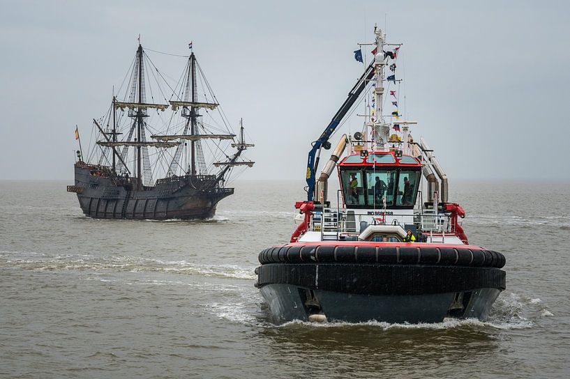 El Galeón Andalucía en Waterland DelfSail 2024 van Jan Georg Meijer