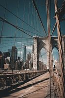 Morning walk on the Brooklyn Bridge