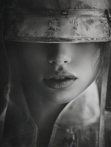 Retro portrait in black and white by Carla Van Iersel