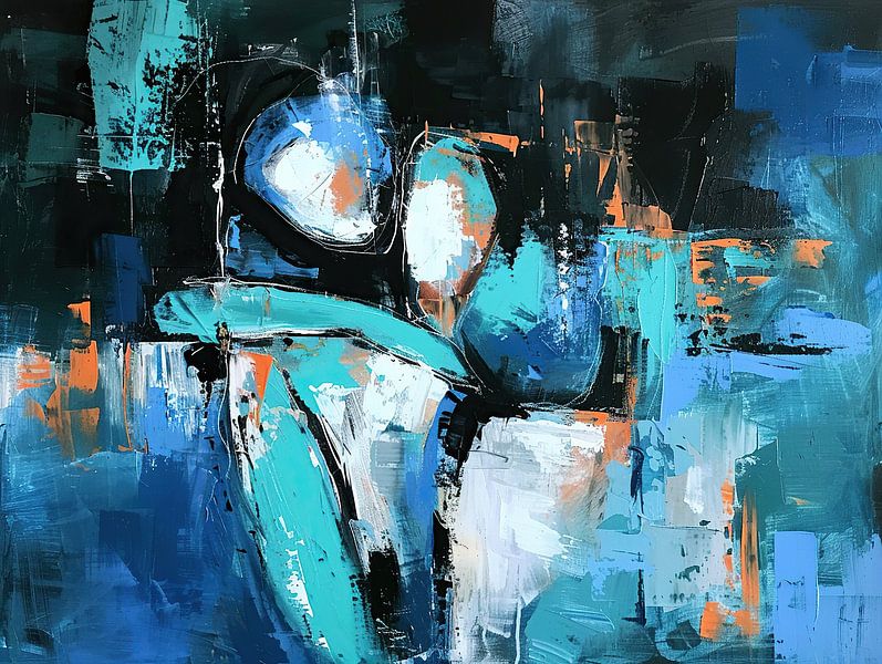 Abstraktes Minimalporträt von Abstraktes Gemälde