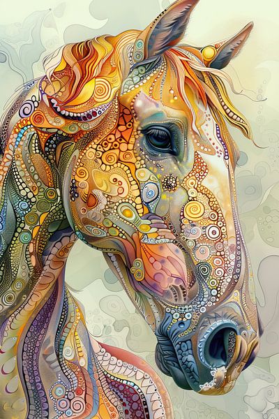 Pferd Buntes Abstraktes von Blickfänger Gemälde