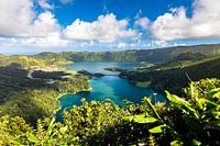 Vue sur la caldeira de Sete Cidades aux Açores