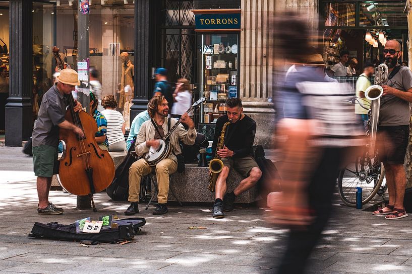 Musiciens de rue à Barcelone par Kwis Design
