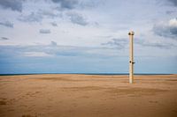 Blue sky at beach Belgium | Minimalist Landscape Photography