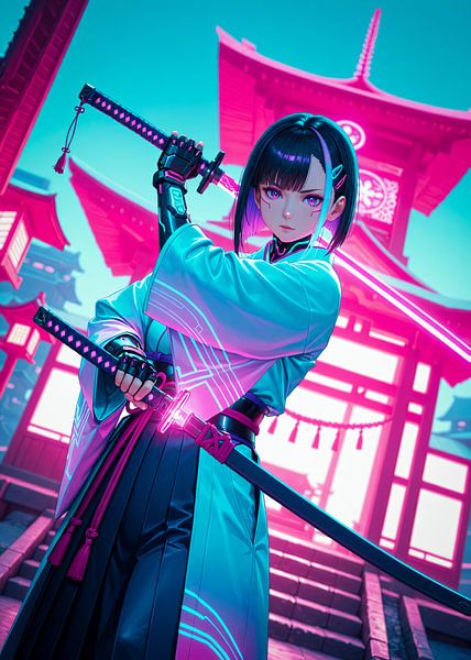 Anime Samurai Girl Japan von Ruzerin