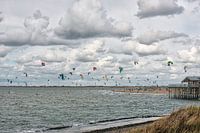 Kitesurfer auf der Nordsee.