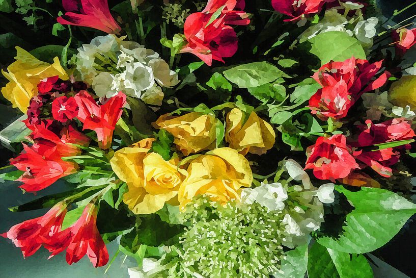 digi painted flowers 02 by Hans Levendig (lev&dig fotografie)