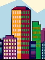 Pop art poster building is amazing