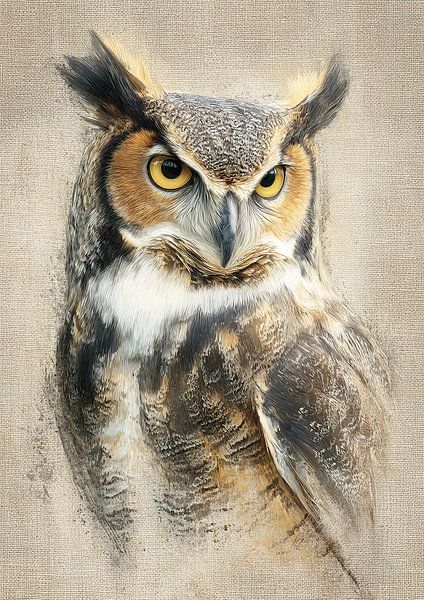 Eule von Abstraktes Gemälde