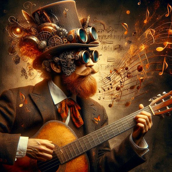 Mann spielt Gitarre von Bernhard Karssies