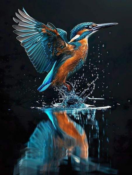 vibrant kingfisher by PixelPrestige