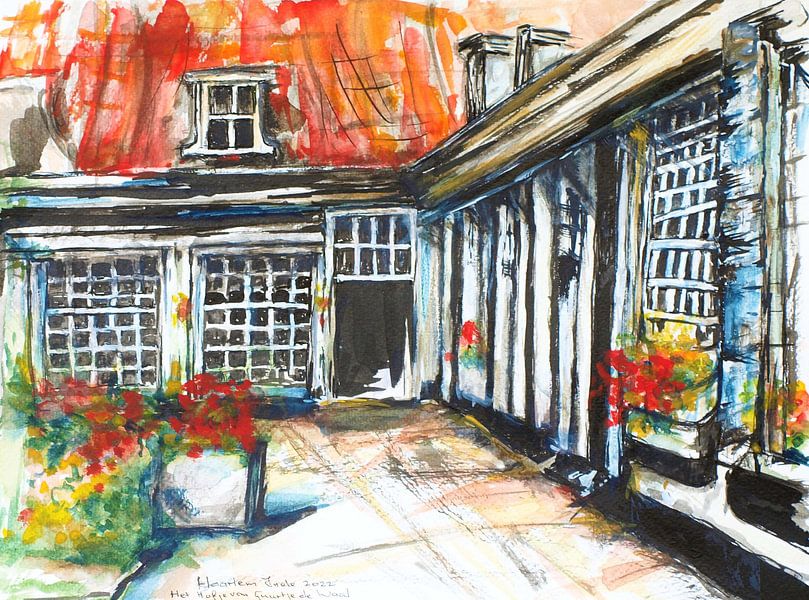 Vieilles maisons à Haarlem par Ineke de Rijk