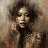 Orientalische Frau Tattoo