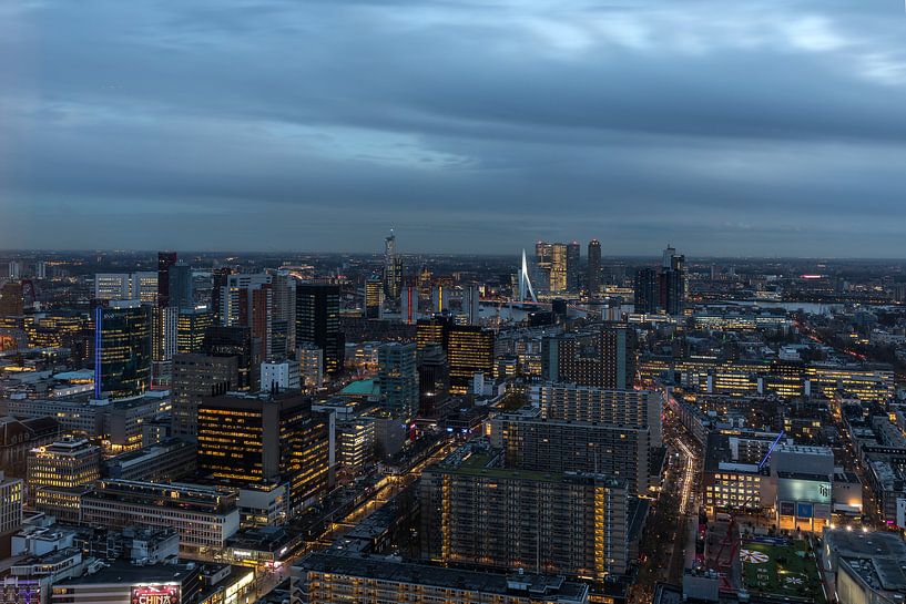 La vue sur le centre-ville de Rotterdam par MS Fotografie | Marc van der Stelt
