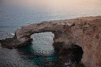 Rocky coast of the island of Cyprus, Natural rock arch in Ayia Napa on Cyprus island