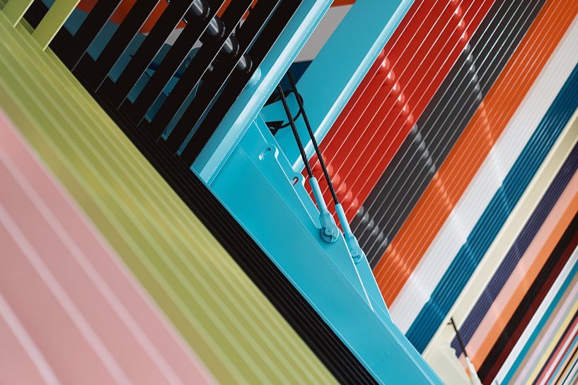 Rainbow fence Architecture details Rijksvastgoedbedrijf by Jonai