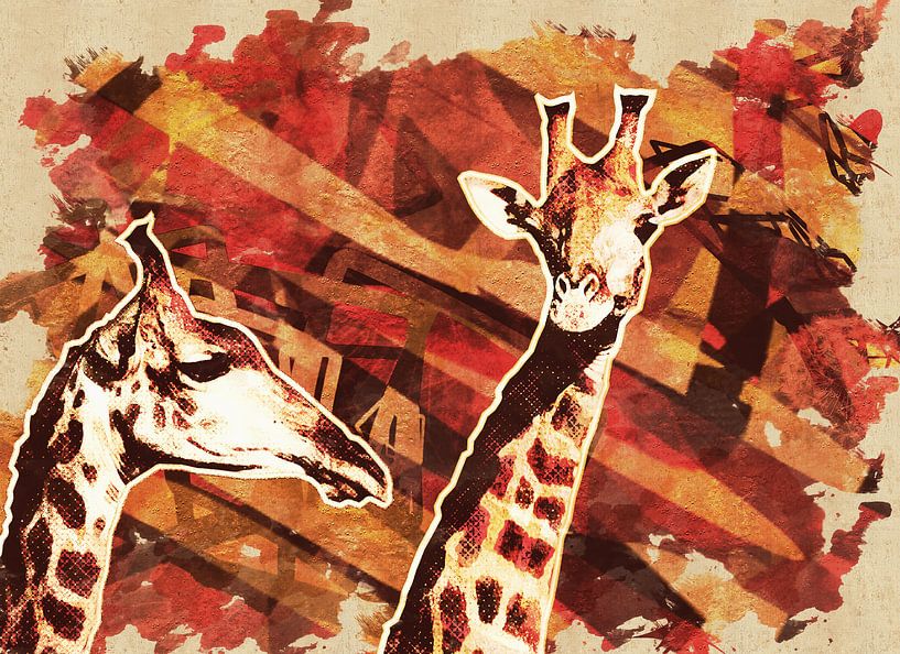 Girafes abstraites par Studio Mirabelle