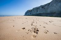 Strand in het noorden van Frankrijk