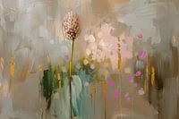 Botanical , modern and abstract in Japandi style