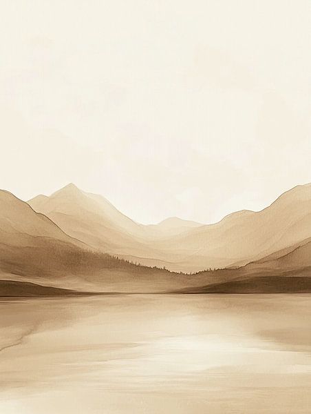 Paysages de montagne sereins dans le style japonais par Danny van Eldik - Perfect Pixel Design