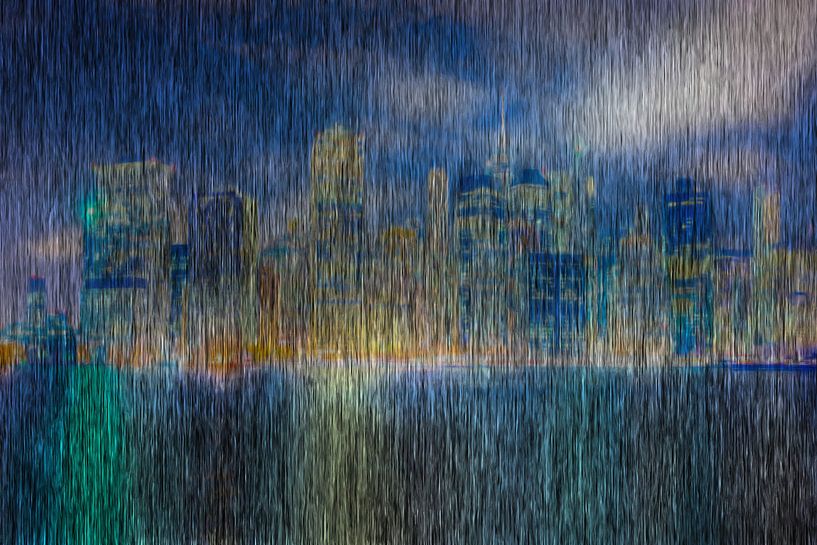Abstract city skyline by Maurice Dawson