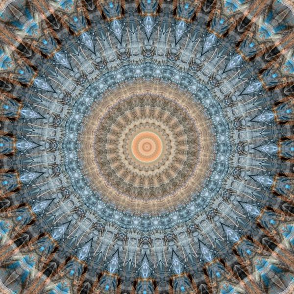 Mandala blaue Lichter von Christine Bässler
