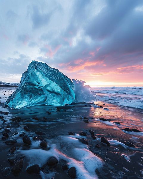 Goldenes Licht über den Wellen von fernlichtsicht