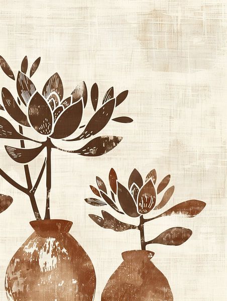 Peinture de fleurs Céramique par Collection Moderne