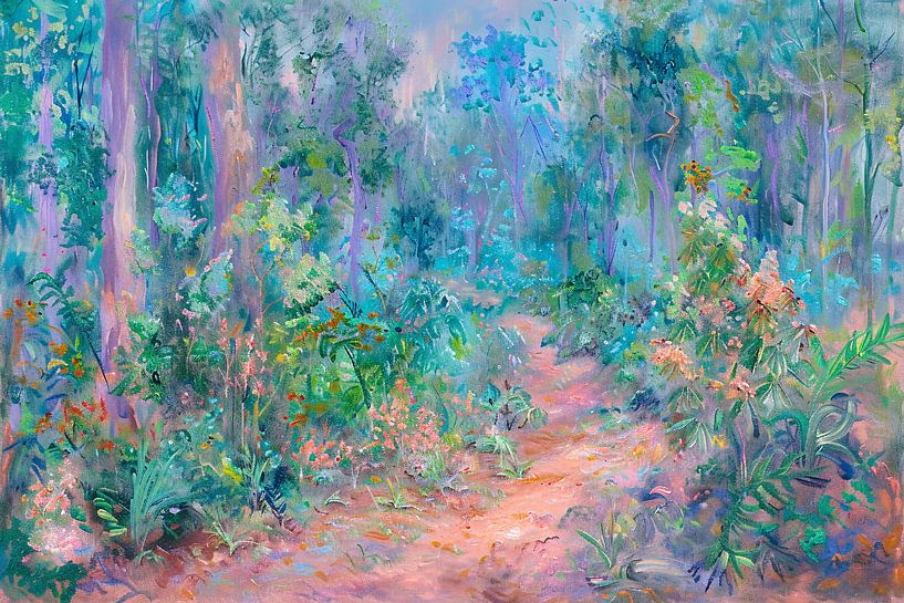 Peinture enchanteresse d'un paysage forestier coloré par Art & Soul Creations