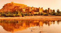 Kasbah Ait-Benhaddou bij zonsopgang, UNESCO werelderfgoed, Marokko,