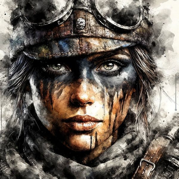 Mächtige mittelalterliche Soldatenfrau #2 von Chromatic Fusion Studio