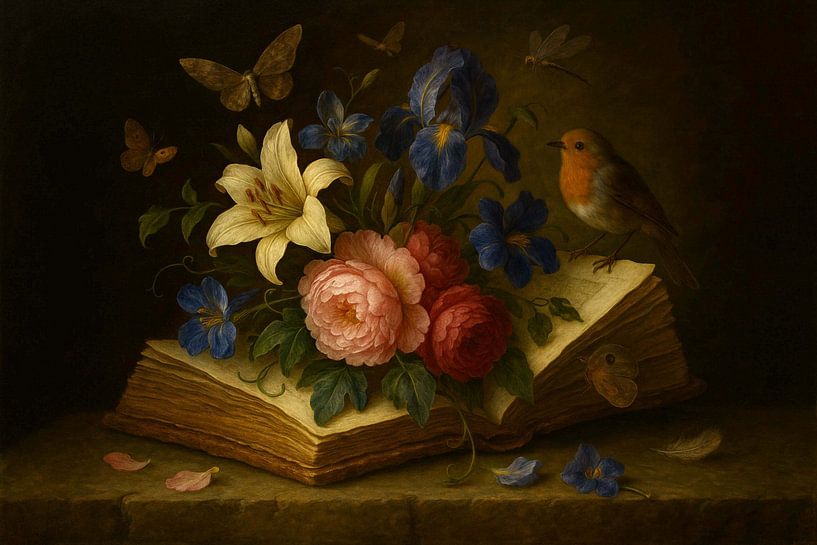 Stillleben Das verzauberte Buch von Moonheart Artworks